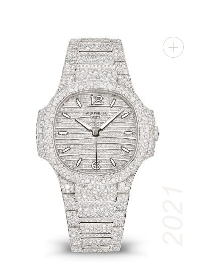 Cheapest Patek Philippe Watch Price Replica Nautilus 7118 White Gold Random Pave 7118/1450G-001